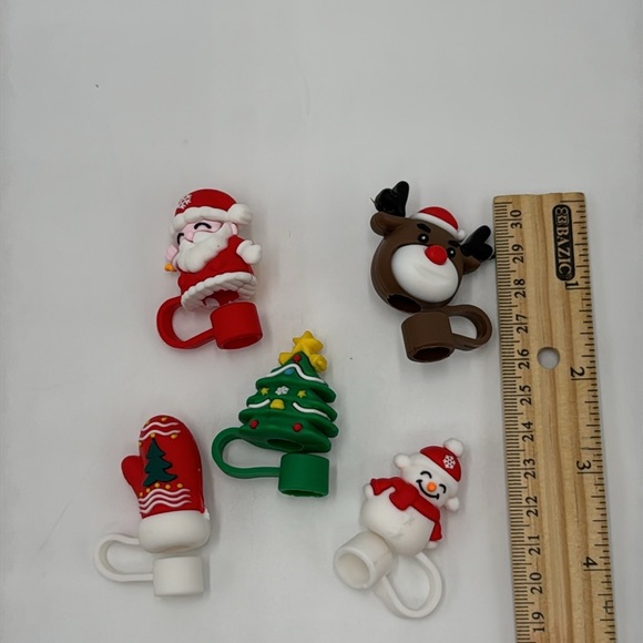 5 PCS Christmas Straw Covers – Brand New - Picture 3 of 4